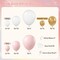 136pcs Pink and White Gold Balloon Arch Garland Kit with Pink White Metallic Gold Balloons for Birthday Bridal Baby Shower Decorations